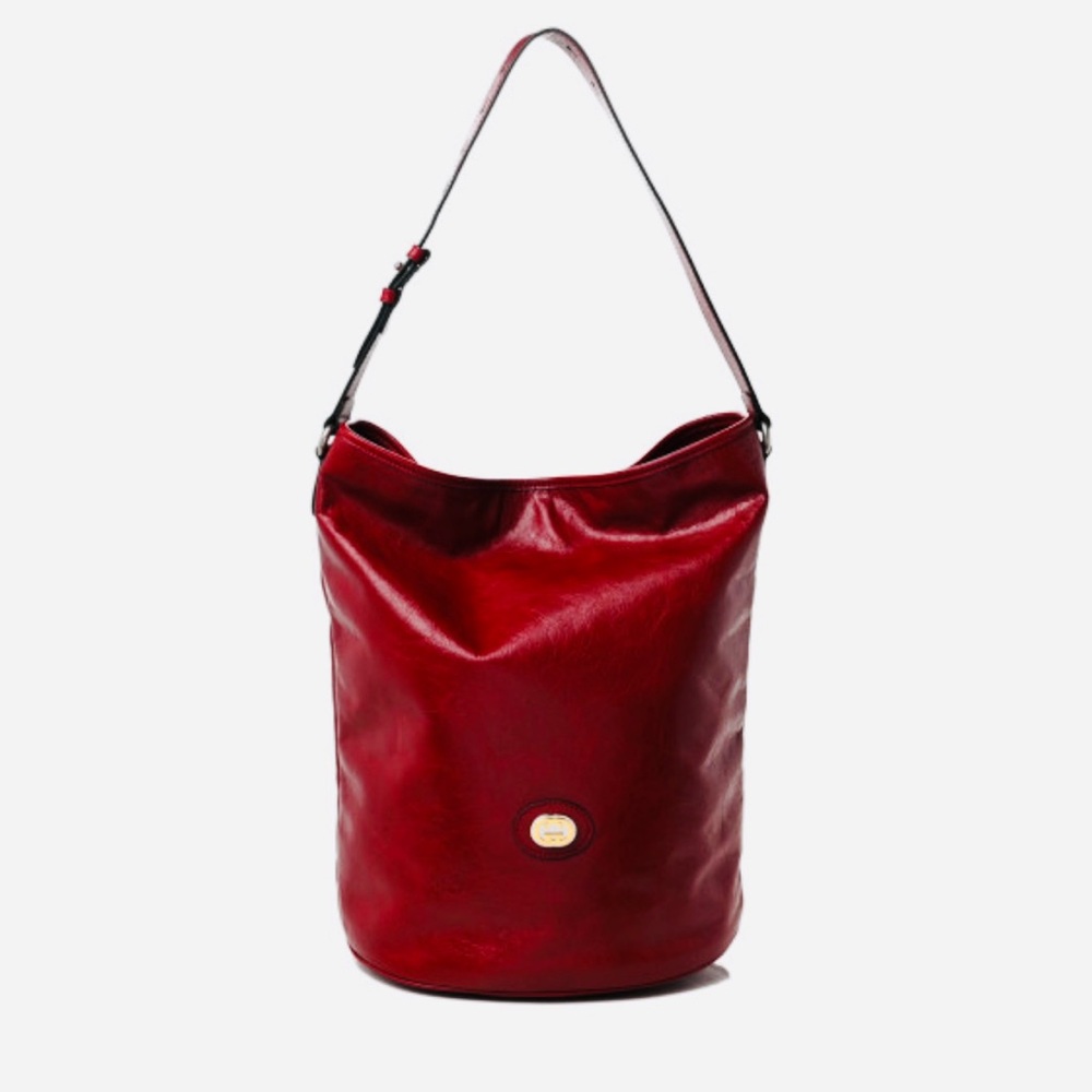 Gucci Red Hobo Bucket Bag, Leather Rare Find, quiet luxury, NWOT